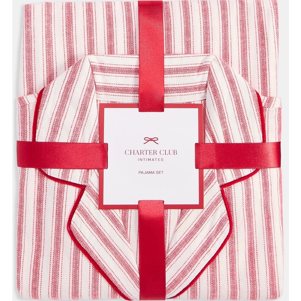 Charter Club 2-piece cotton flannel pajama set
